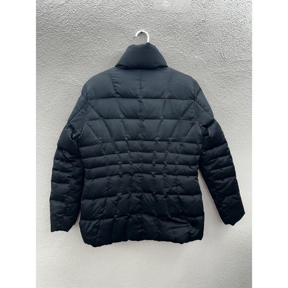 Calvin Klein Womens Jacket Size Medium Black Zip Up Down Puffer Faux Fur Lined - Picture 7 of 11